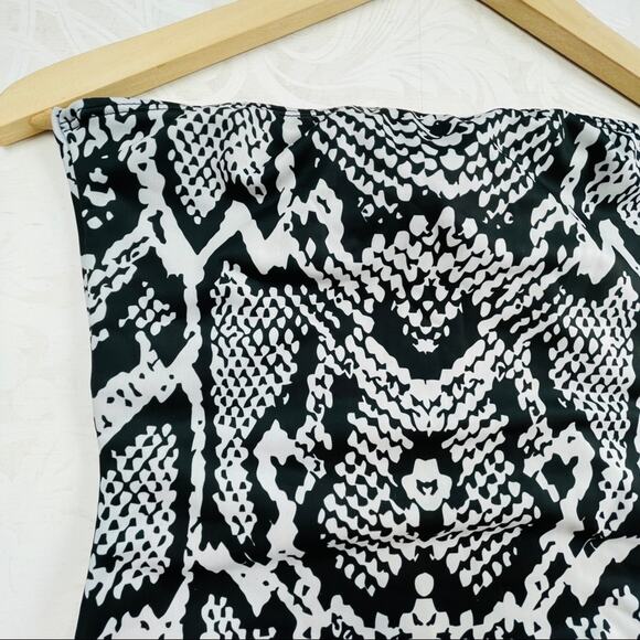 Hilo snake print strapless full piece bathing suit swim Small - Picture 2 of 12